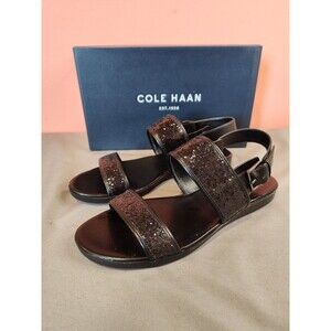Women's Cole Haan Korban Sandals Black Glitter US 7.5